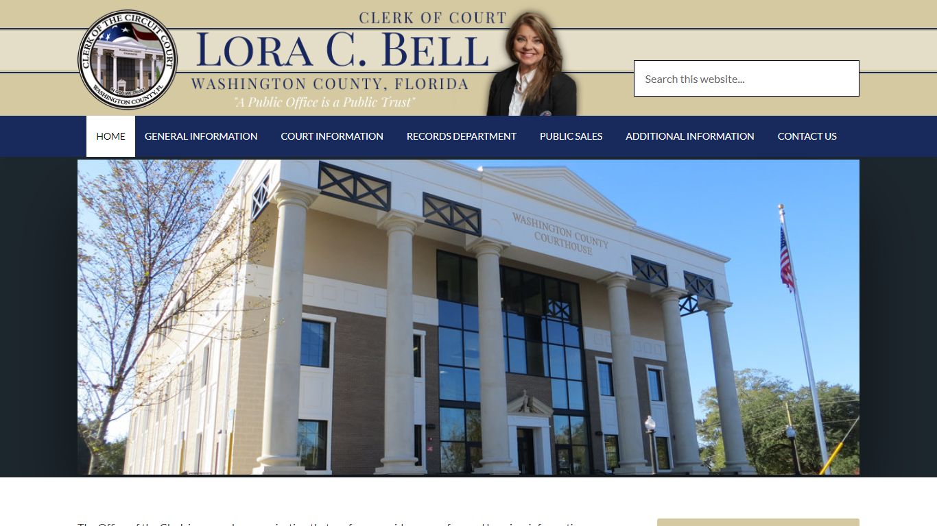 Washington County Clerk of Court – Lora C. Bell Clerk of ...