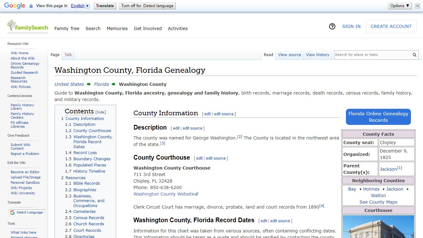 Washington County, Florida Genealogy • FamilySearch